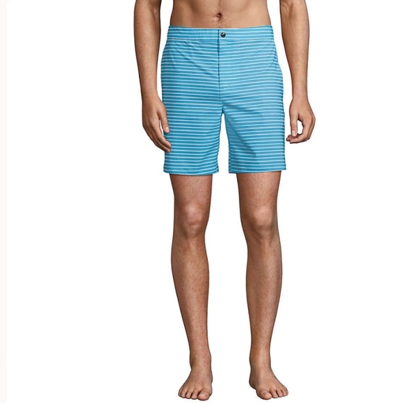 Lands Ends Men's Lined 7" Hybrid Swim Shorts - Picture 2 of 2